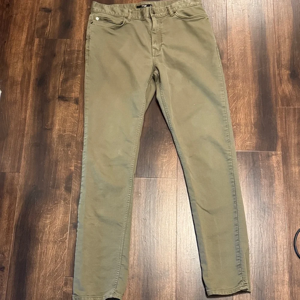 Quince Traveler 5 Pocket Men's Straight Leg Flat Front Khaki Chinos 32X34 - Picture 1 of 6